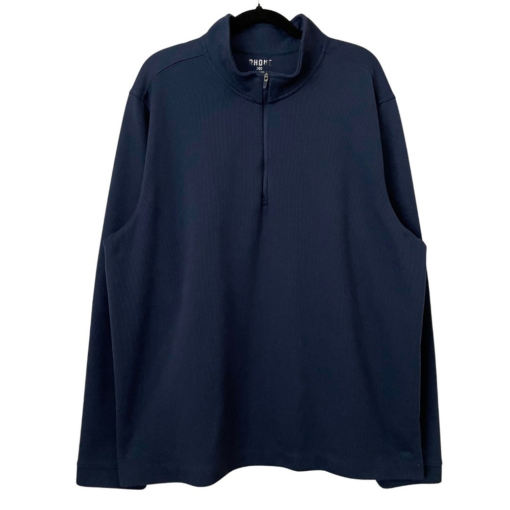 Rhone Sweater Mens XXL Blue 1/4 Zip Pullover Long Sleeve Knit Preppy Minimalist